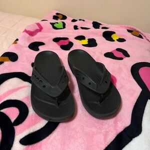 Black Crocks sandals